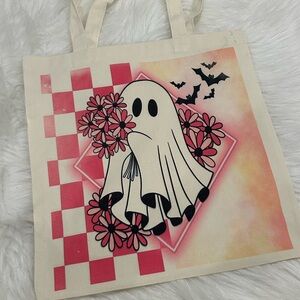 Ghost and Flowers Tote Bag